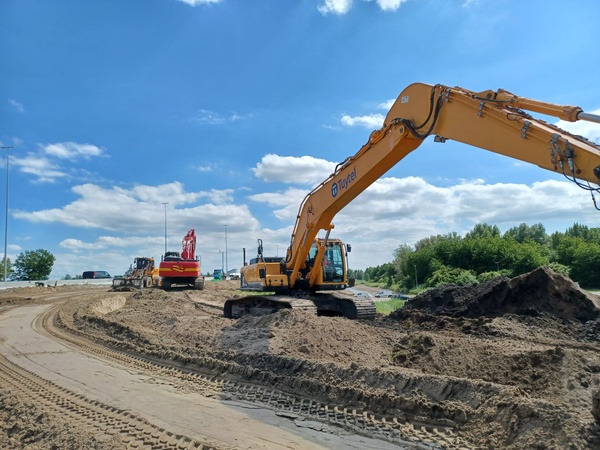 Hydrauliek herstel bij de wegenbouw